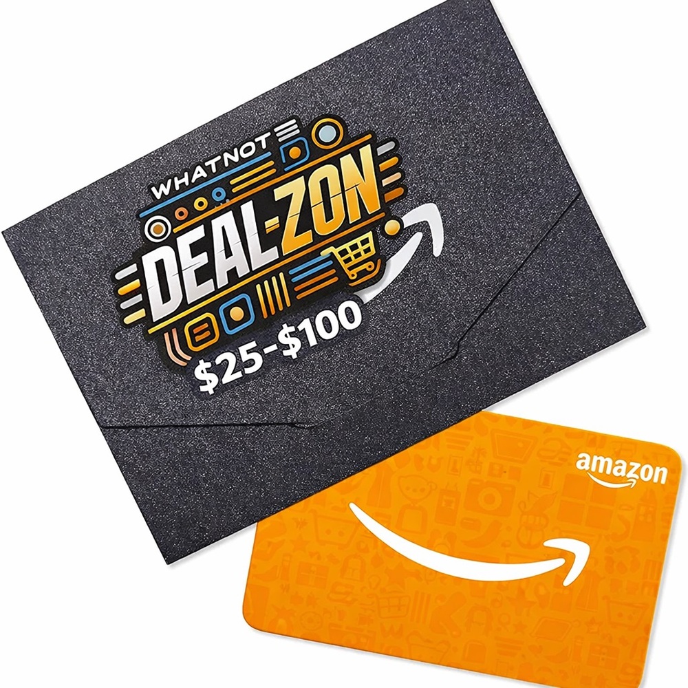 Amazon Orange Gift Card with Black Envelope